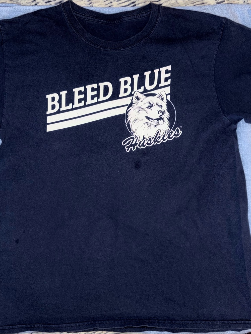 Bleed Blue Huskies Navy Short Sleeve Graphic Tee - Men's